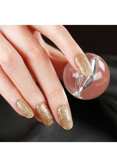 Golden Stardust Jel Tırnak 16 Adet, 1 Kullanım