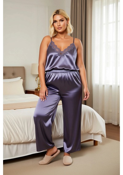 Benerly Kadın V Yaka Uzun Kol Regular Kalıp Saten Dokuma Pijama Takımı Fo Antrasit Benerly Kadın V Yaka Uzun Kol Regular Kalıp Saten Dokuma Pijama Takımı Fo Antrasit