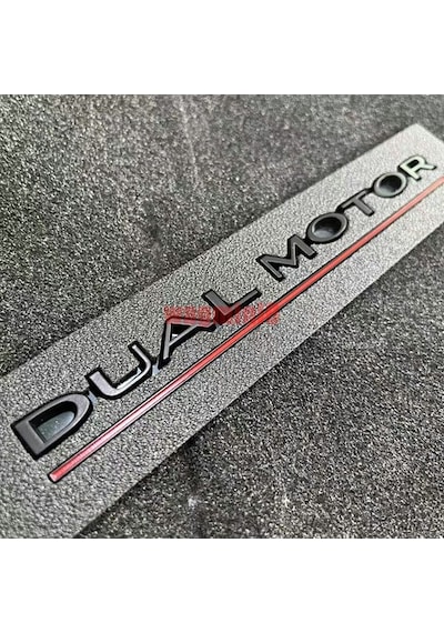 Tesla Model Y S X Dual Motor Siyah Logosu -