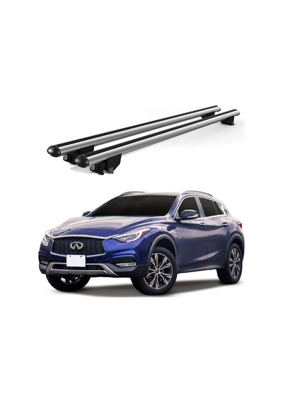 Kanca İnfinty Qx30 2016 Ve Sonrası Uyumlu Gri Kilitli Ara Atkı 120cm Port Bagaj Tavan Barı