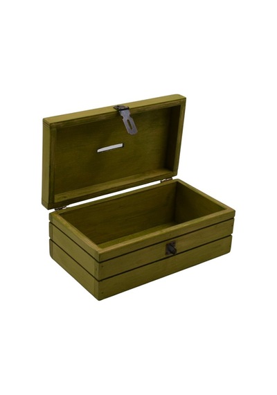 Ahşap Asma Kilitli Kutu Tipbox Bahşiş Kutusu 25cm X 14cm