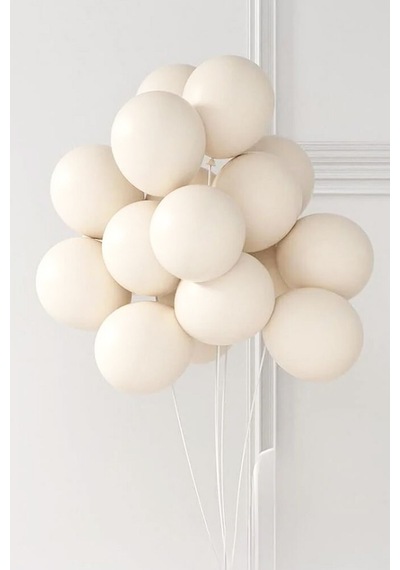 Retro Deniz Kumu Balon Bej 20 Adet 12inç Standart