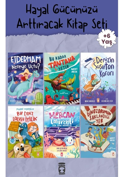 Hayal Gücünüzü Arttıracak Maceralar 6 Kitap Set - Timaş Çocuk - 6-7 Yaş 1. Sınıf - Dostluk Kitap Sevgisi Ve Problem Çözme - Düşler Kitaplığı