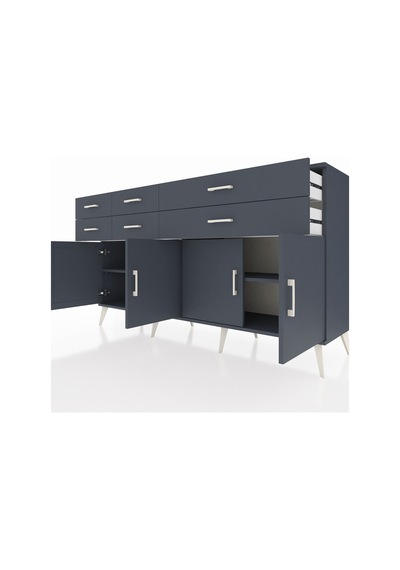Hyperion Konsol 3 Raflı 6 Çekmeceli 4 Kapaklı 176x44x99 Antrasit-antrasit Antrasit - Antrasit Hyperion Konsol 3 Raflı 6 Çekmeceli 4 Kapaklı 176x44x99 Antrasit-antrasit Antrasit - Antrasit