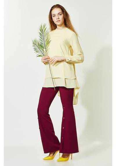 Soralline Kadın Pantalon 1692 Mürdüm Mürdüm