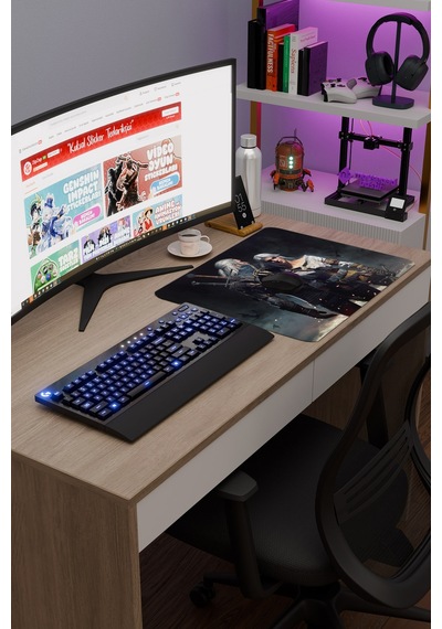 Witcher 3 Kaymaz Dikişli Kauçuk Oyuncu Mousepad V1 - 48x40 Xl Gaming Mouse Pad Fare Altlığı