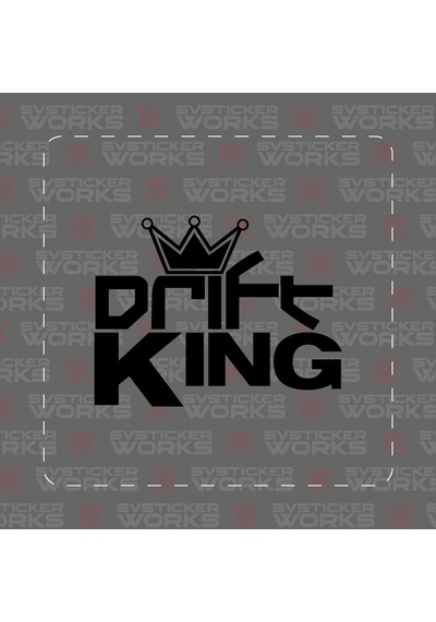 Drift King Jdm Sticker Araba Laptop Motosiklet Sticker Yapışkanlı Folyo Siyah