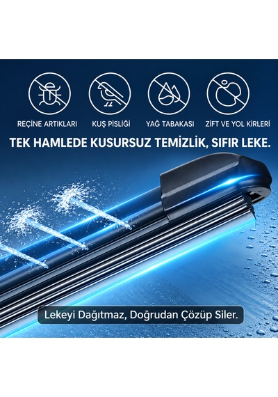 Togg T10f Silecek Uyumlu Maybach Tipi Akıllı Su Fıskiyeli Silecek Seti Ön Takım