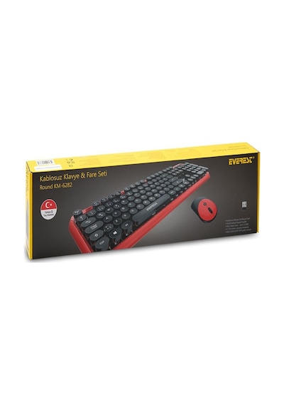 Everest Round KM-6282 Kablosuz Q Multimedia Klavye Mouse Set