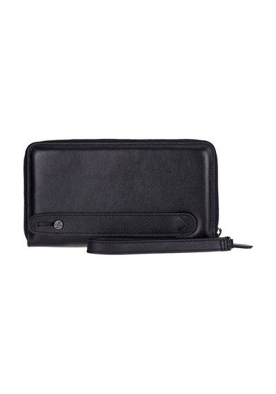 Bloominbag Bloomporter Obsidian Black Hakiki Deri Telefon Bölmeli Cüzdan Siyah