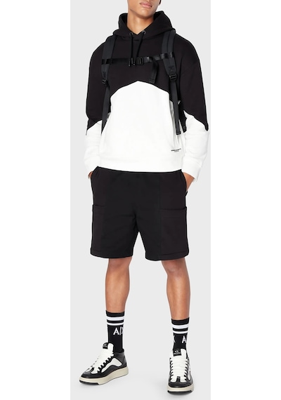 Armani Exchange Erkek Sweat 6rzmlb Zj4xz 22cg Siyah-beyaz Beyaz - Siyah