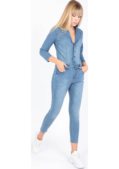 Banny Jeans Kadın Mavi Jean Tulum Pantolon