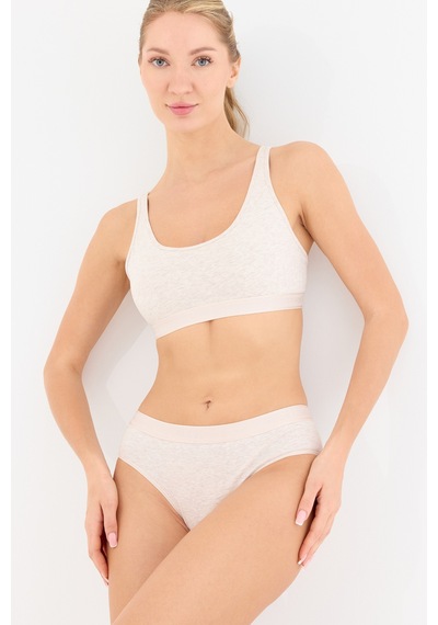 Naphor Touch Krem Yüksek Bel Slip Külot