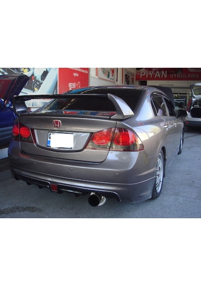 Honda Civic Fd6 (2006-2011) Mugen Rr Tek Çıkış Arka Tampon Eki -