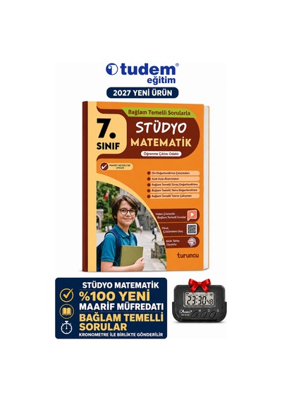 Tudem 7.sınıf 2027 Stüdyo Matematik Bağlam Temelli Maarif Müfredat Soru Bankası