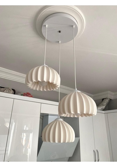 Solis Modern 3 Lü Sarkıt Avize Salon Ve Mutfak Aydınlatması Şık Bohem Tarz Nestvibe Beyaz
