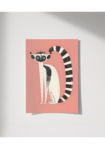 Çerçevesiz Poster Lemur Günlükleri