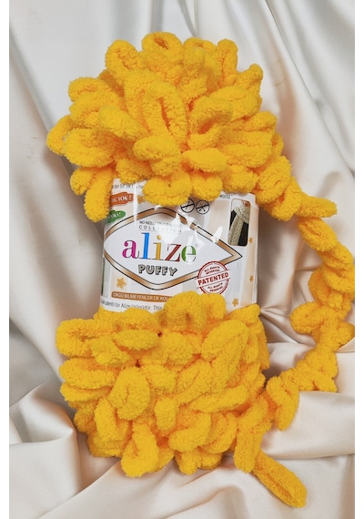 Puffy Sarı El Örgü İpi 100gr. 9mt. 5'li Paket - Renk: 216