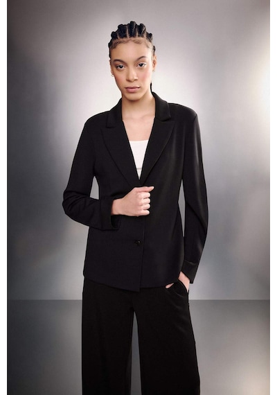 Defacto Standart Fıt Ceket Yaka Blazer Ceket G2228ax26spbk81 Siyah-bk81