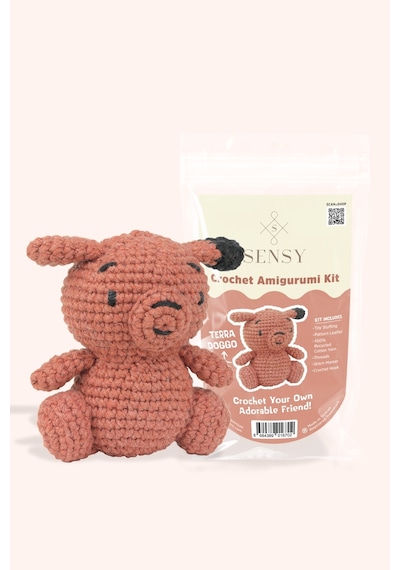 Sensy Amigurumi Kit Başlangıç Seviye Amigurumi Kiti Amigurumi Örgü Kit Terra Doggo