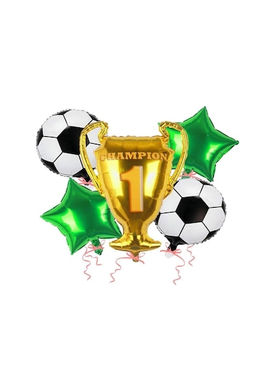 Duvenci Ticaret Futbol Kupa 5'li Folyo Balon Seti, Doğum Günü Partisi Dekorasyonu Genel