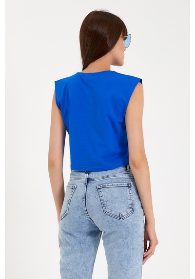 Kadın Regular Fit Crop Tişort Spr22tsk128 001