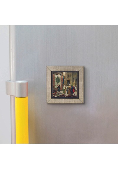 Halı Tüccarı Osman Hamdi Bey, 1888 Baskılı Mdf Magnet 7x7 135