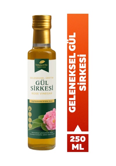 Beyyurdu Gül Sirkesi Geleneksel Fermante Saf Katkısız Doğal Sirke 250 ML