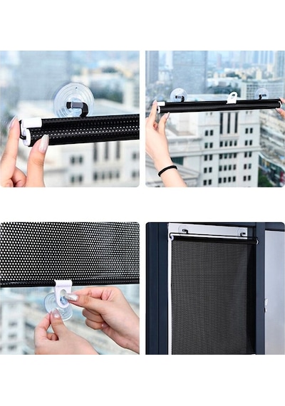 Katlanabilir 58x125cm Oto Araç Ön Cam Güneşlik Oto Perde Ev Araç Çok Amaçlı Perde Makam Perdesi