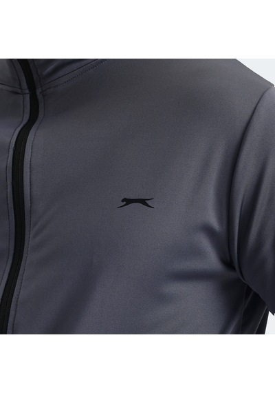 Slazenger KLOTEN IN Erkek Fermuarlı Dik Yaka Cepli Gri Eşofman Takımı