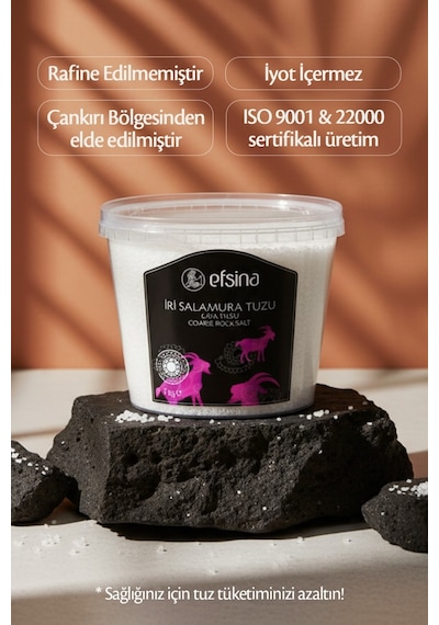 Efsina İri Kaya Tuzu 2 KG