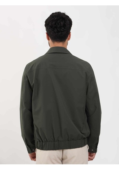 Dufy Haki Erkek Regular Fit Düz Klasik Yaka Bomber Mont - 104389-Haki