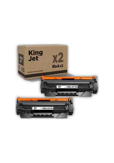 Kingjet Canon Uyumlu 071h Crg-071h Yüksek Kapasiteli 2'li Paket Uyumlu, Toner Çipli / Mf275