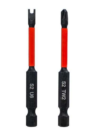 6603 Tri-wing Tw2/ U-shaped U6 Vidalama 2'li Bits Uç Seti 75mm