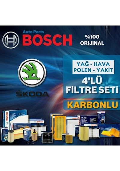 Skoda Octavia 1.6 Tdi Bosch  Filtre Bakım Seti 2013-2017 (495301573)