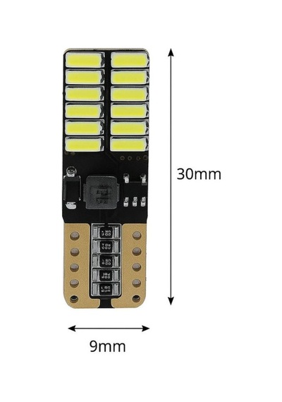 T10 W5w 24 Smd Led Ampul Canbus Beyaz Park Plaka İç Aydınlatma Ultra Parlak 2 Adet