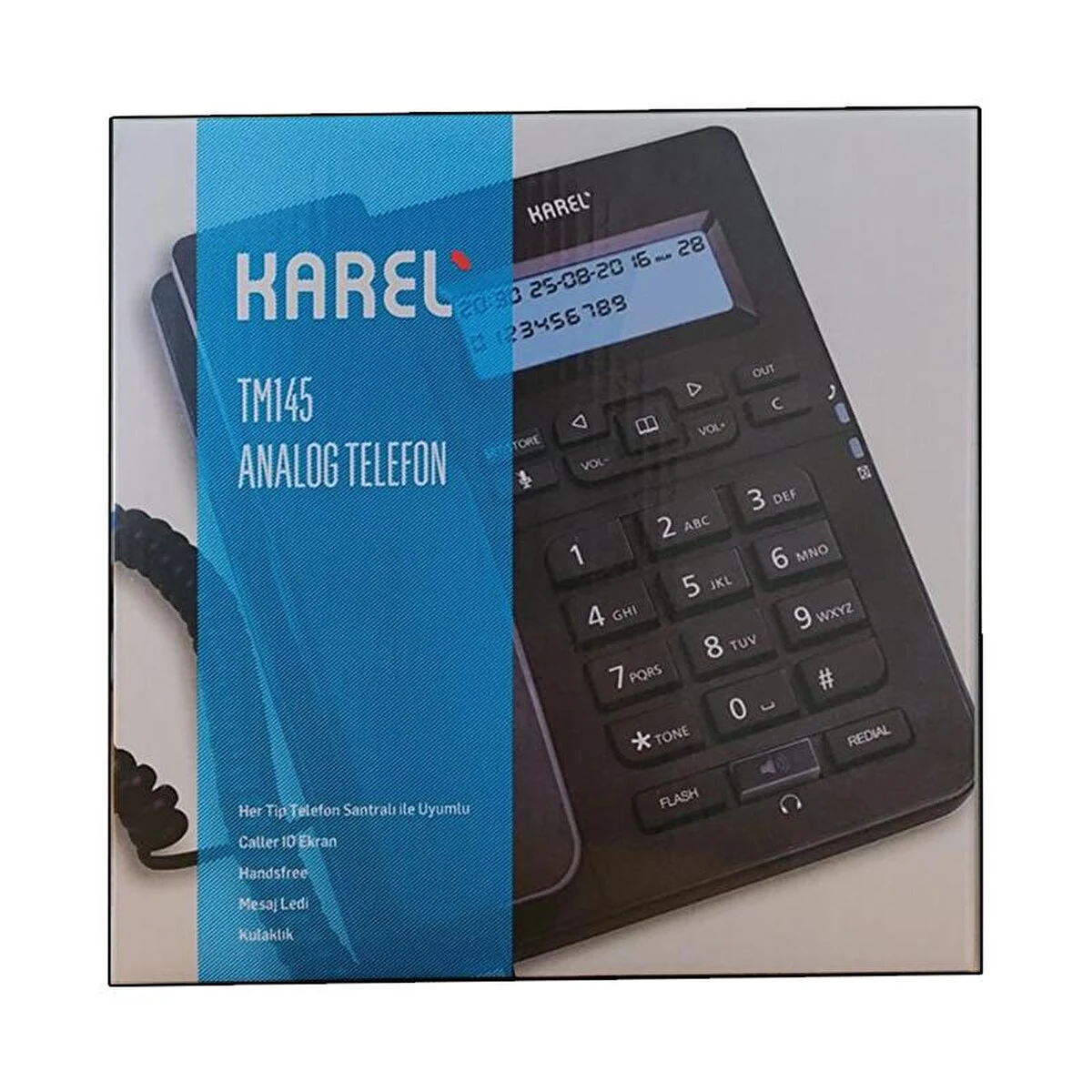 Karel Tm145 Ekranlı Masaüstü Kablolu Telefon Sıyah