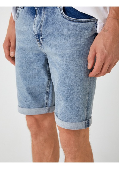 Koton Slim Fit Kot Şort Bermuda Cep Detaylı Pamuklu Açık İndigo 4sam40059ıd Açık İndigo Koton Slim Fit Kot Şort Bermuda Cep Detaylı Pamuklu Açık İndigo 4sam40059ıd Açık İndigo