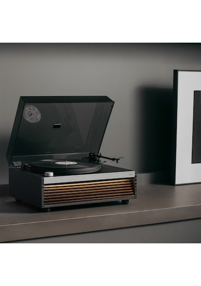Hym s Lumi Dahili Bluetooth Hoparlörlü Işıklı Retro Pikap Plakçalar Aux, Rca Çıkışlı All-in-