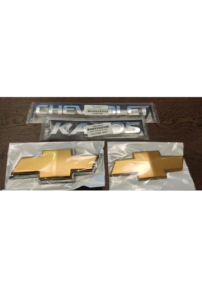 Chevrolet Kalos Hatchback 2003-2008 Ön + Arka Arma, Kalos + Chevrolet Yazı Takımı Arka Logo Amblem
