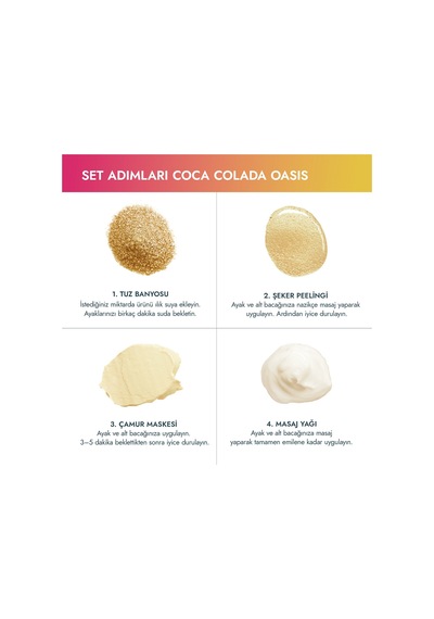 Pedı In A Box Deluxe Pedikür 4 Adımlı Set - Coco Colada + Losyon Set