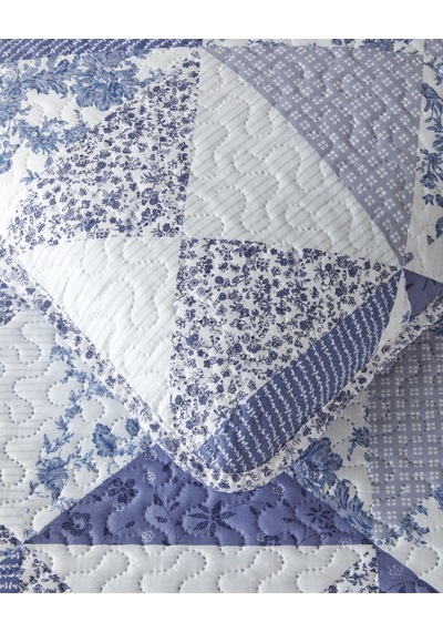 English Home Mosa Blu Çift Kişilik Yatak Örtüsü Takımı 200x220 Cm Lacivert