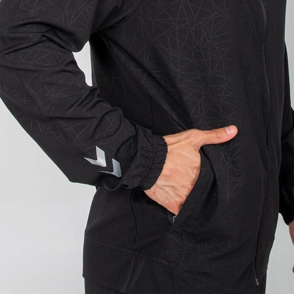 Hummel Flex Erkek Siyah Kapüşonlu Ceket Siyah