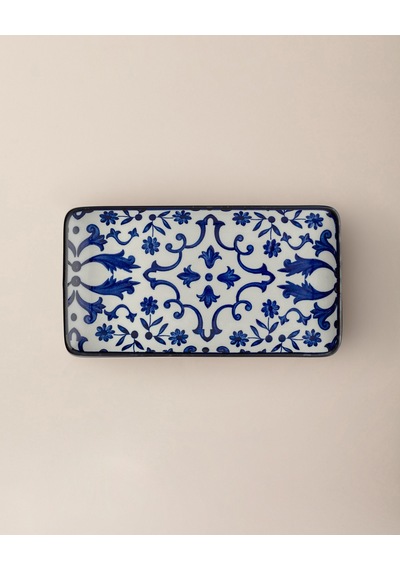 Madame Coco Reve Bleu Ellis Dikdörtgen Tabak - 22 Cm - Mavi/beyaz 8684427225424 Çok Renkli
