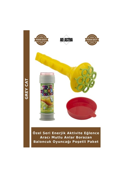 Özel Seri Enerjik Aktivite Eğlence Aracı Mutlu Anlar Borazan Baloncuk Oyuncağı Poşetli Paket