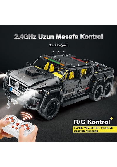 Reobrix Technic 11001-d Mercedes Benz G700 Brabus Araba 6x6 Motor&kumanda Yaratıcı Yapı Blok Seti Building Block 2162parça