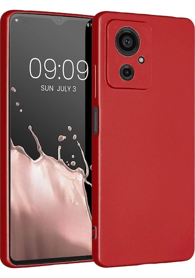 General Mobile GM 23 SE Uyumlu Silikon Kılıf - Kamera Korumalı Esnek Pastel Renk Kapak-Kırmızı