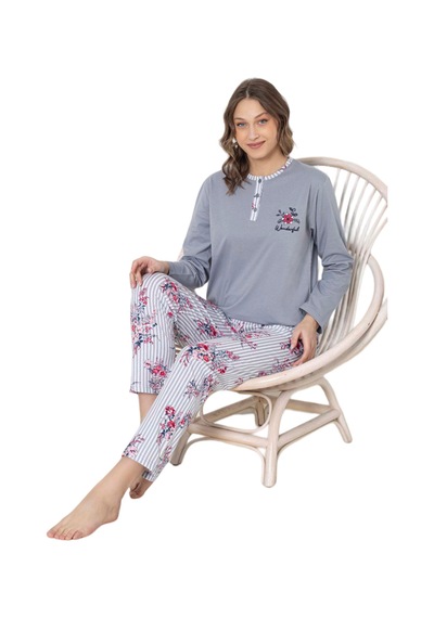 Abbas Erdem Erdem Pijama Takımı Dfn004 Gri
