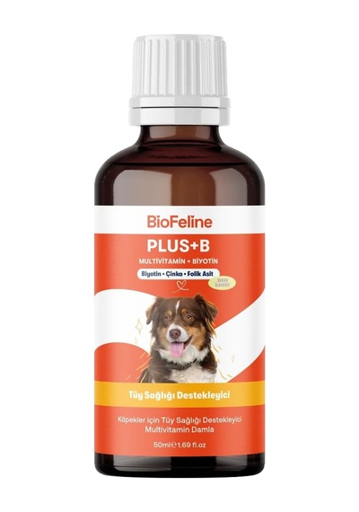 Tr Köpekler İçin Plus B Damla 50ml Ve Tüy Dökülmesini Engelleyici Biotinli Tüy Sağlığı Damlası