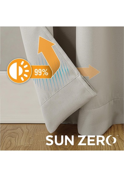 Soho 2'li Paket Karartma Enerji Verimli Gromet Perde Panel Çifti, 137,16 Cm X 213,36 Cm, İnci